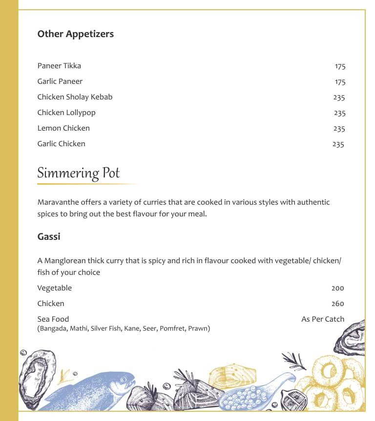 Appetizers Menu